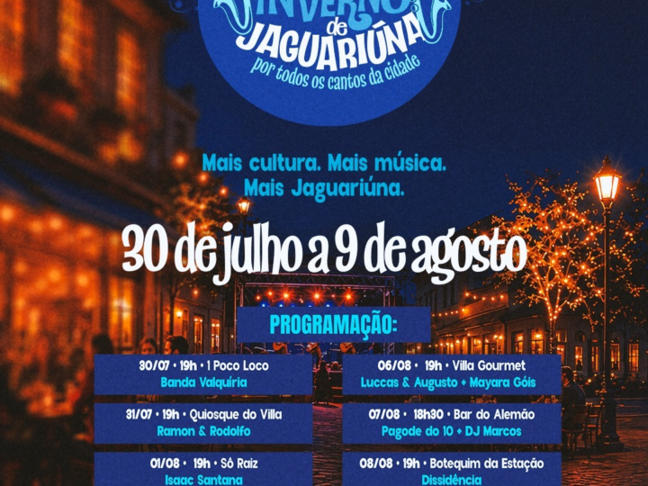2ª EDIÇÃO DO FESTIVAL DE INVERNO ‘POR TODOS OS CANTOS DA CIDADE’ COMEÇA HOJE