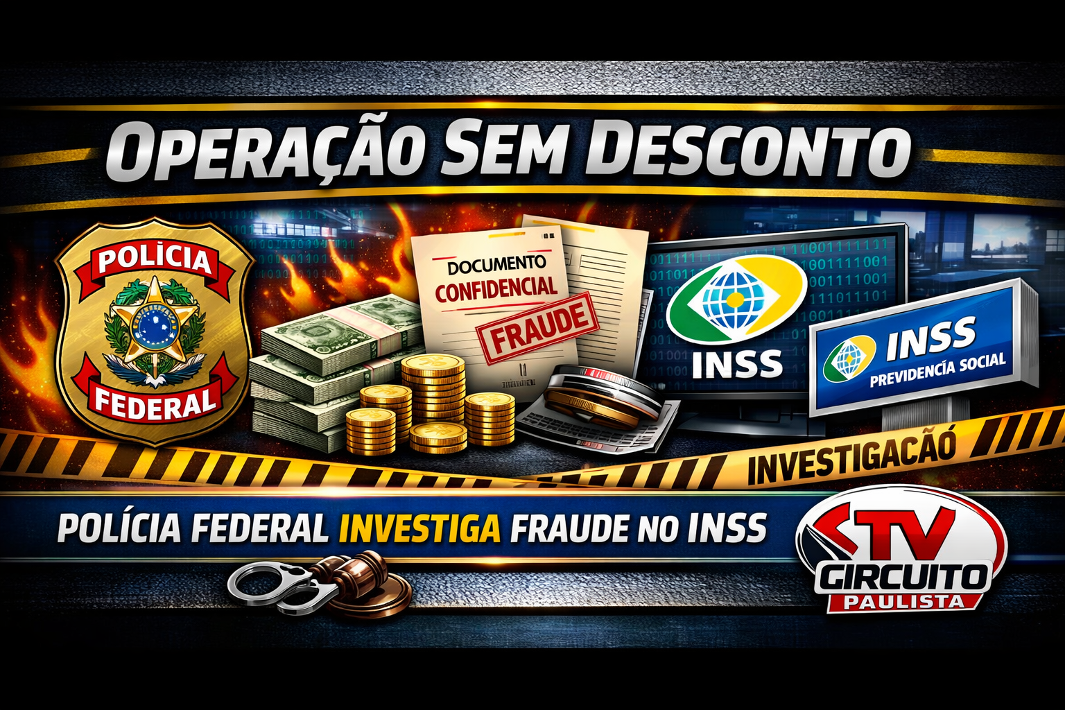 POLÍCIA FEDERAL INDICIA 48 INVESTIGADOS EM ESQUEMA DE FRAUDES NO INSS