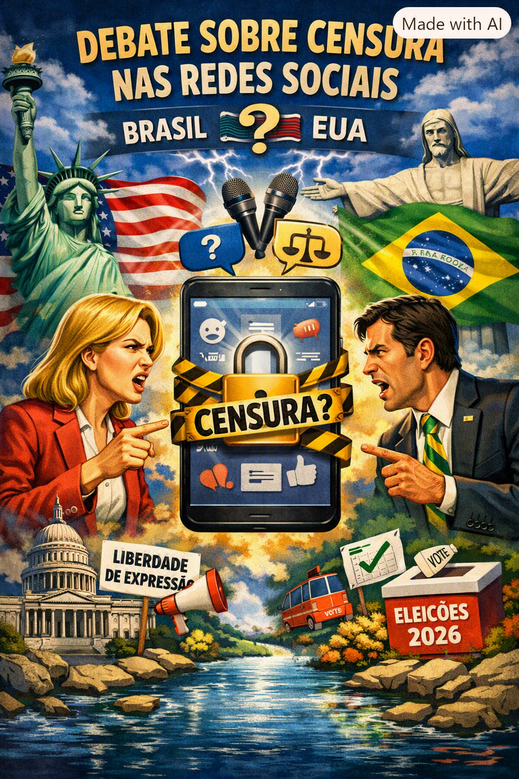 DENÚNCIA: CRÍTICAS DOS EUA COLOCAM O BRASIL NO CENTRO DE NOVO DEBATE SOBRE CENSURA NAS REDES SOCIAIS