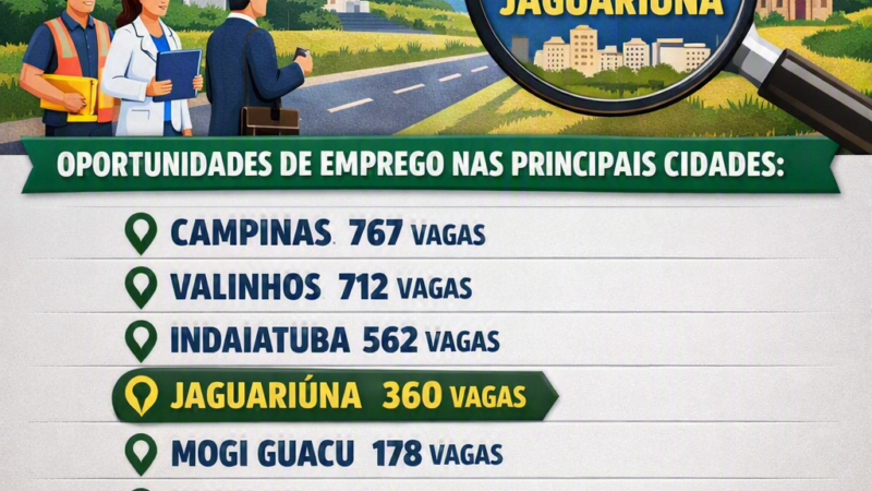 MERCADO DE TRABALHO COMEÇA A SEMANA COM MAIS DE 3,2 MIL OPORTUNIDADES NA REGIÃO DE CAMPINAS