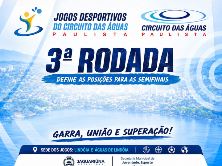 JAGUARÍUNA TERÁ OITO CONFRONTOS NO FIM DE SEMANA PELOS JOGOS DESPORTIVOS DO CIRCUITO DAS ÁGUAS