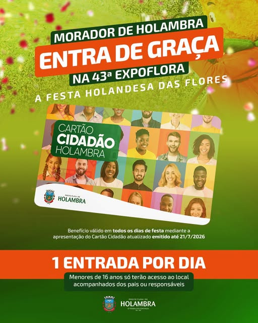 HOLAMBRENSES TÊM ENTRADA GRATUITA NA EXPOFLORA