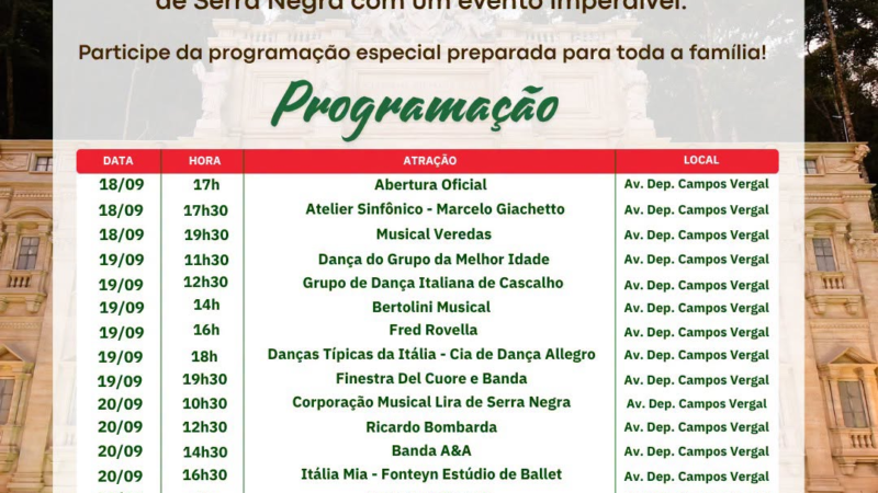  Serra Negra está em festa pelos seus 198 anos!