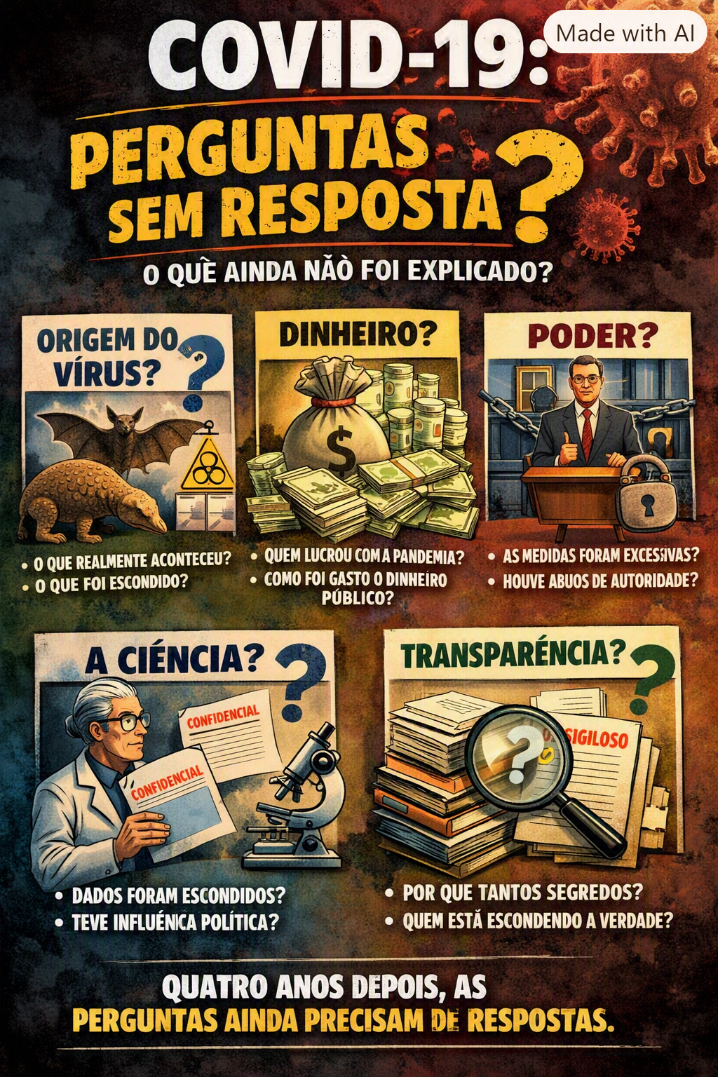 COVID-19: O QUE AINDA NÃO FOI EXPLICADO SOBRE A PANDEMIA QUE PAROU O MUNDO?