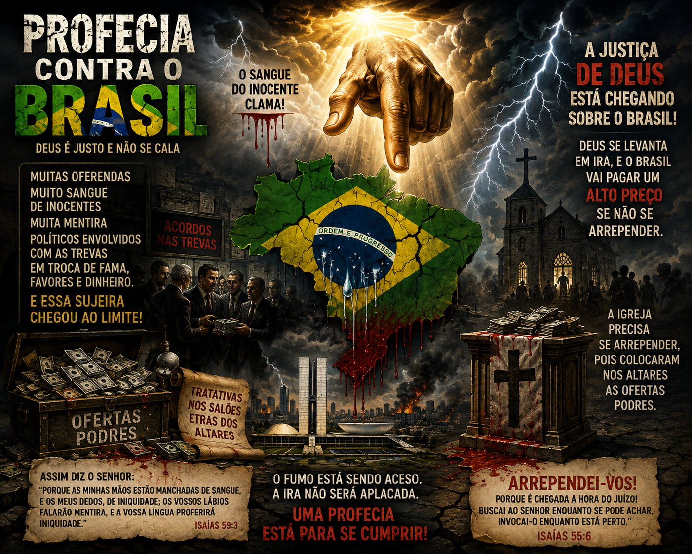 ⚠️ A JUSTIÇA DE DEUS ESTÁ CHEGANDO AO BRASIL?
