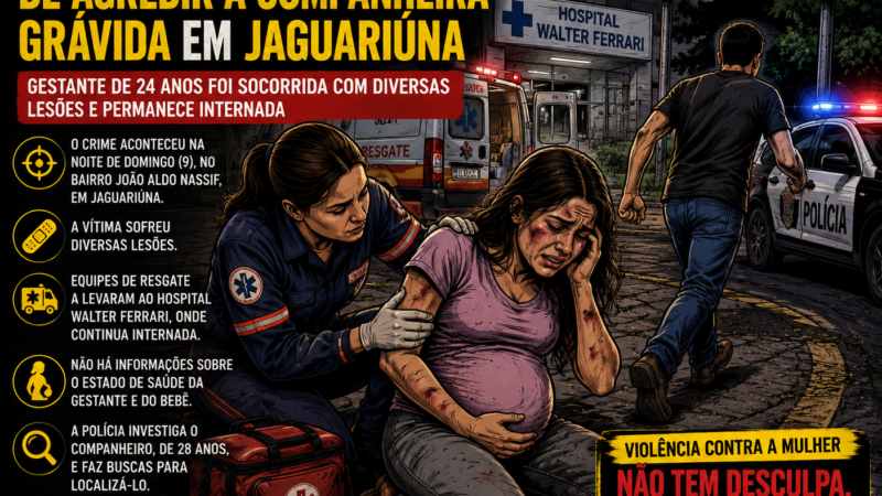 HOMEM É PROCURADO APÓS AGREDIR COMPANHEIRA GRÁVIDA EM JAGUARIÚNA
