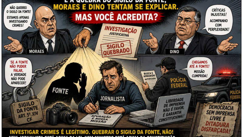 MORAES E DINO TENTAM EXPLICAR CASO QUE ENVOLVE JORNALISTA E SIGILO DA FONTE. MAS A PERGUNTA CONTINUA: QUEM VAI EXPLICAR O EXCESSO?
