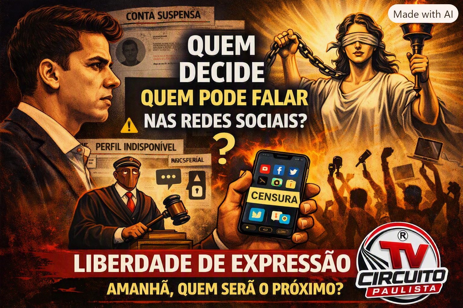 URGENTE: PERFIL DE NIKOLAS FERREIRA FICA FORA DO AR E LIBERDADE DE EXPRESSÃO VOLTA AO CENTRO DO DEBATE