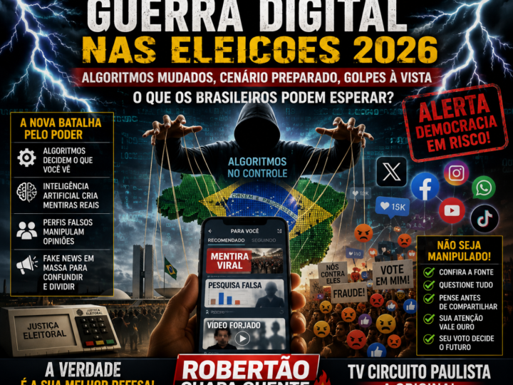 GUERRA DIGITAL PROMETE AGITAR A POLÍTICA BRASILEIRA NAS ELEIÇÕES DE 2026