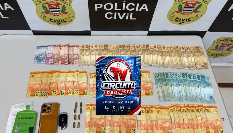 SIG de Pedreira prende investigado por associação para o tráfico e apreende dinheiro e munições