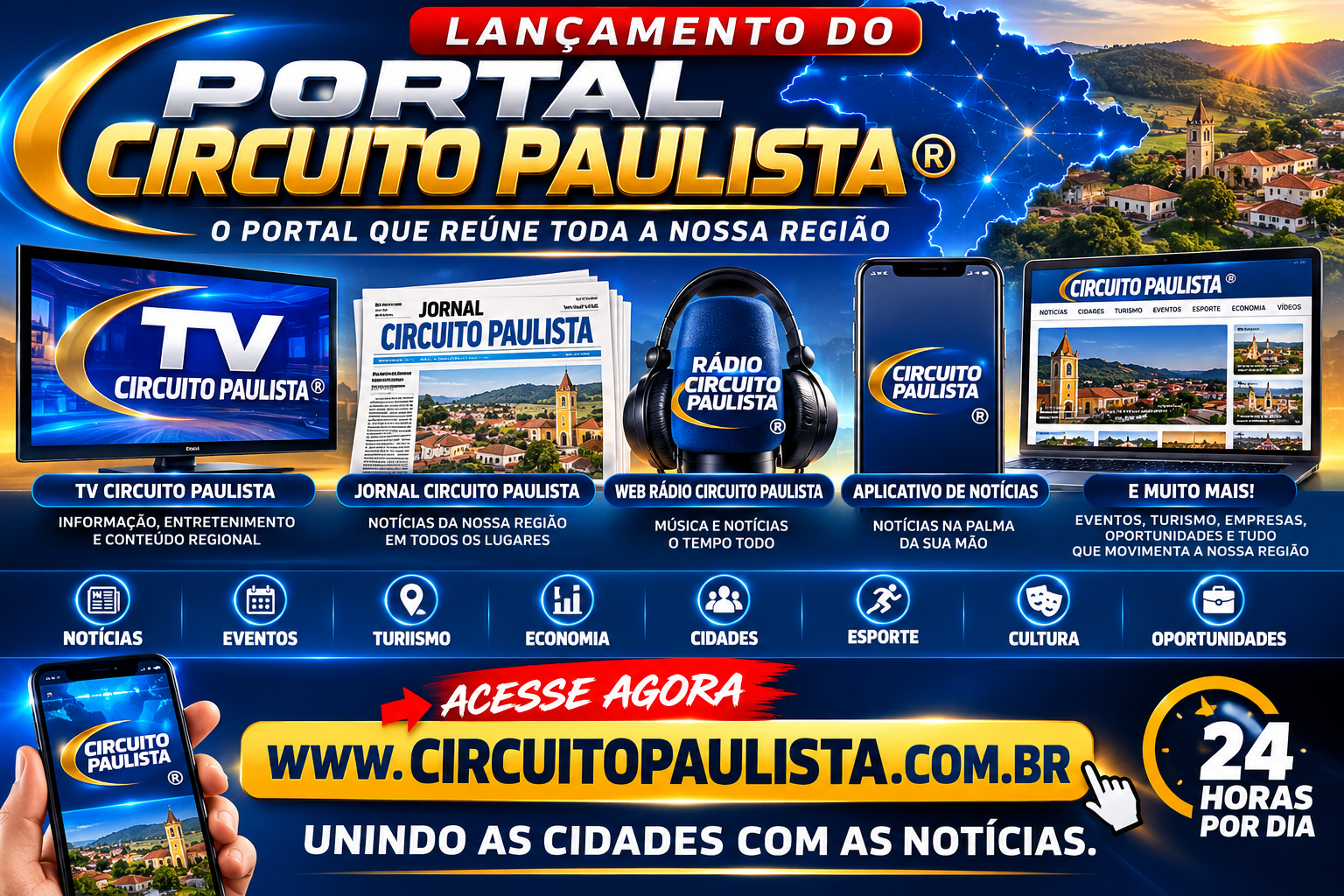 🚀 LANÇAMENTO DO PORTAL CIRCUITO PAULISTA