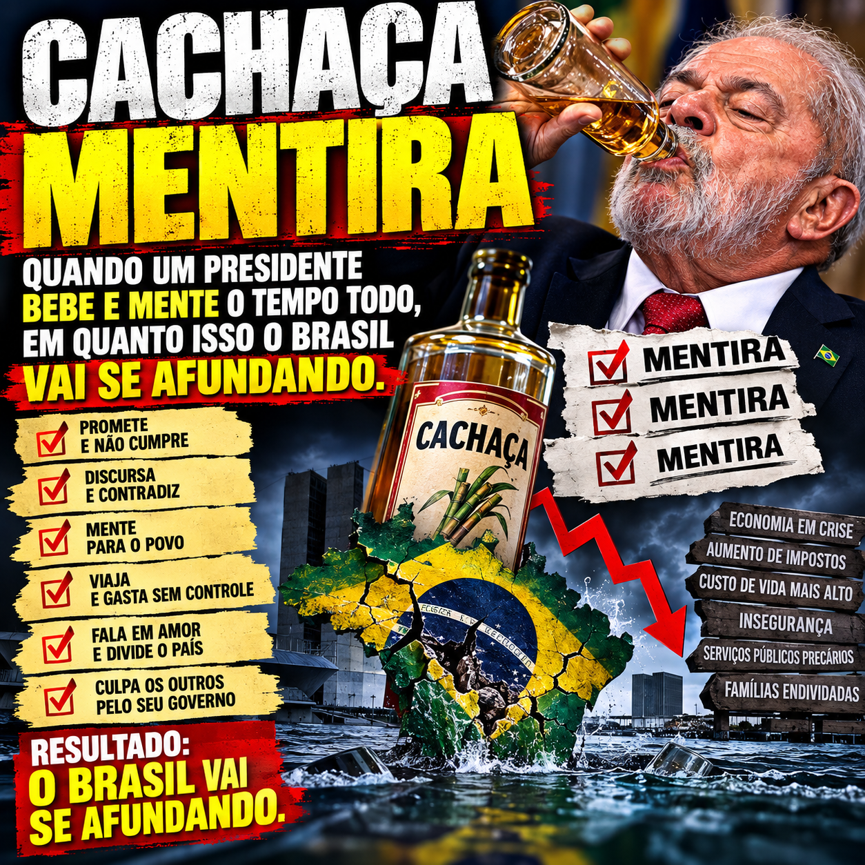 CACHAÇA E MENTIRA: O DEBATE POLÍTICO QUE VOLTA AO CENTRO DO BRASIL