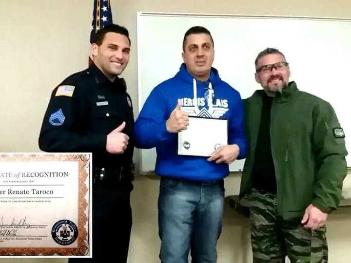 RENATO TAROCO FOI O PRIMEIRO POLICIAL BRASILEIRO HOMENAGEADO POR BRAVURA PELA SWAT NOS ESTADOS UNIDOS