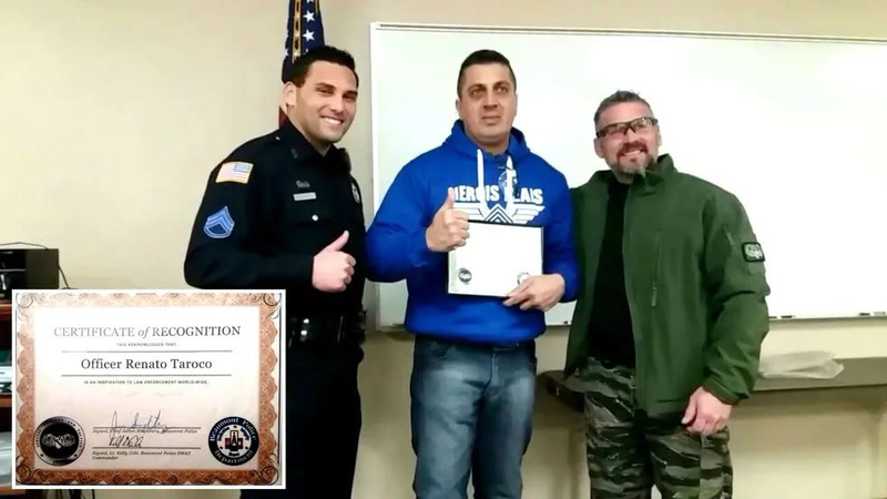 RENATO TAROCO FOI O PRIMEIRO POLICIAL BRASILEIRO HOMENAGEADO POR BRAVURA PELA SWAT NOS ESTADOS UNIDOS