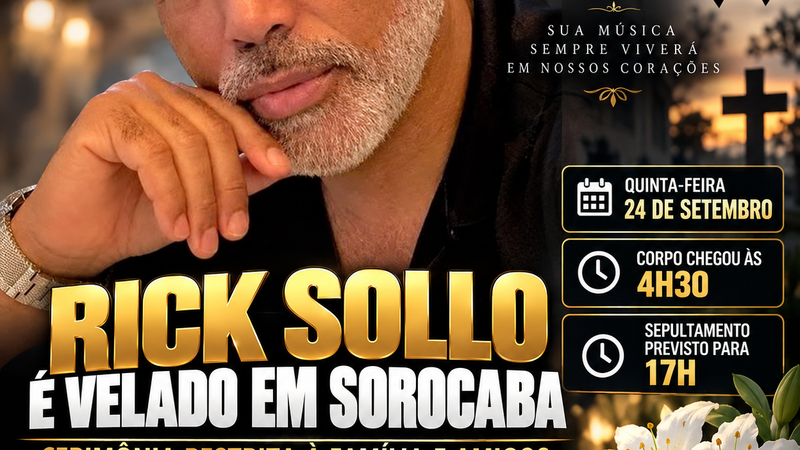 RICK SOLLO É VELADO EM SOROCABA EM CERIMÔNIA RESTRITA À FAMÍLIA E AMIGOS