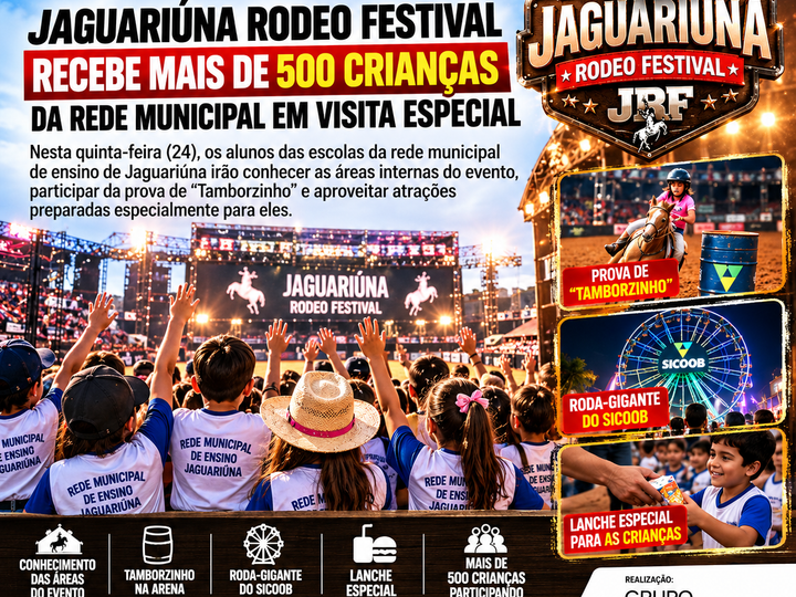 Jaguariúna Rodeo Festival recebe mais de 500 crianças da rede municipal em visita especial .