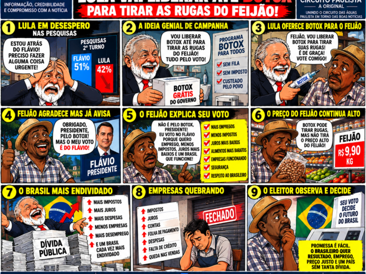 NA RETA FINAL DA CAMPANHA, LULA VAI LIBERAR ATÉ BOTOX PARA TIRAR AS RUGAS DO SACO DO FEIJÃO!