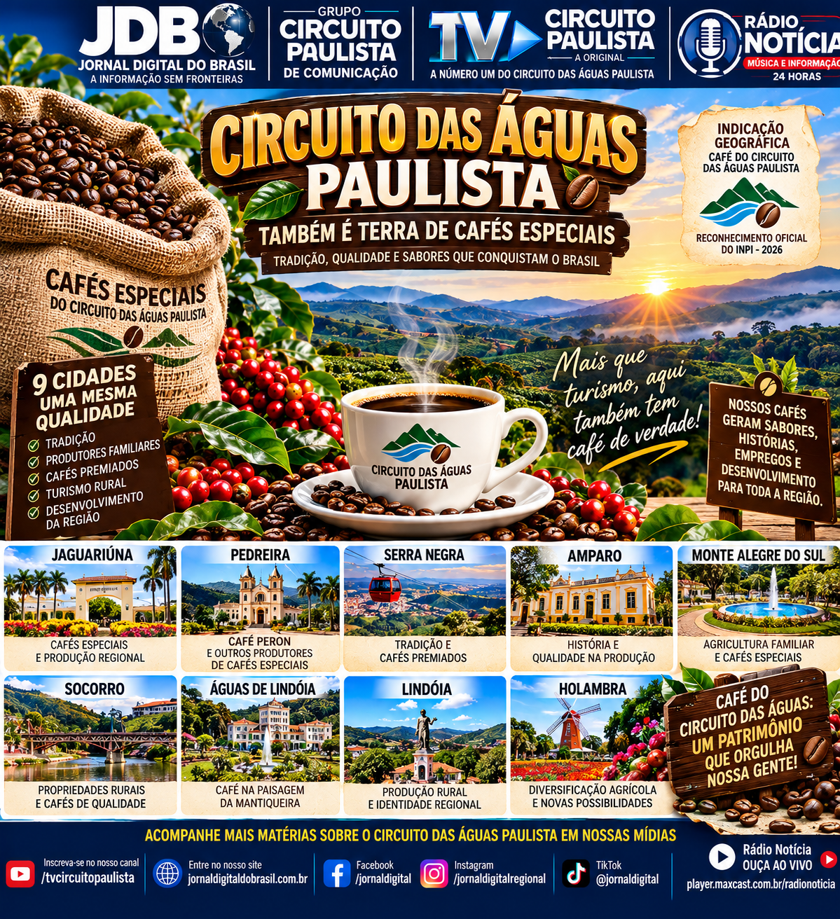 CIRCUITO DAS ÁGUAS PAULISTA: UMA REGIÃO DE CAFÉS ESPECIAIS, TRADIÇÃO E SABORES QUE CONQUISTAM O BRASIL .