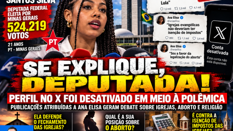 PERFIL DE ANA ELISA SAI DO AR APÓS POLÊMICA: QUEM DESATIVOU A CONTA E QUEM VAI EXPLICAR AS PUBLICAÇÕES SOBRE IGREJAS?