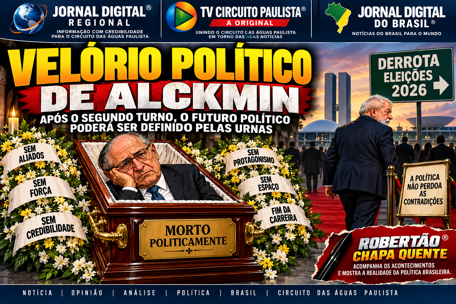 O VELÓRIO POLÍTICO DE GERALDO ALCKMIN PODE COMEÇAR APÓS O SEGUNDO TURNO