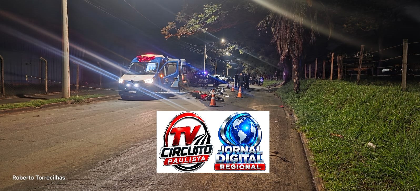 COLISÃO FRONTAL ENTRE DUAS MOTOS MATA DOIS MOTOBOYS EM JAGUARIÚNA