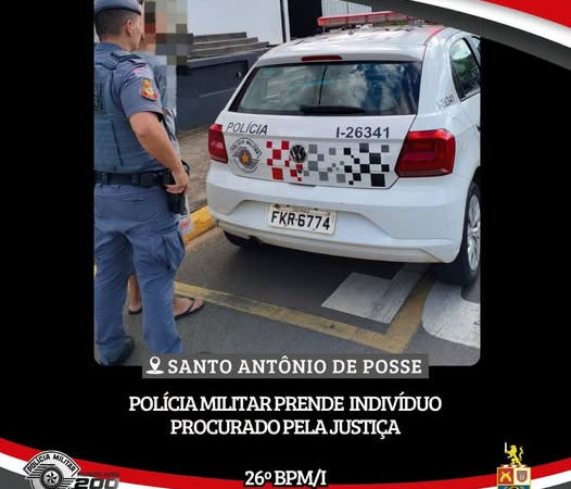 POLÍCIA MILITAR PRENDE INDIVÍDUO PROCURADO PELA JUSTIÇA EM SANTO ANTÔNIO DE POSSE.