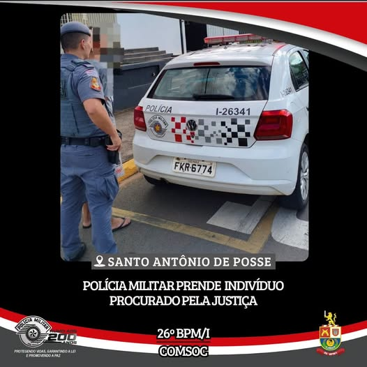 POLÍCIA MILITAR PRENDE INDIVÍDUO PROCURADO PELA JUSTIÇA EM SANTO ANTÔNIO DE POSSE.