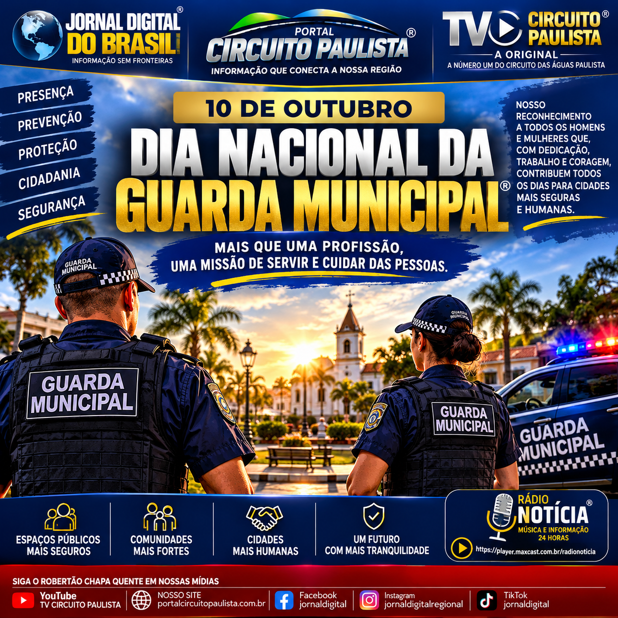 10 DE OUTUBRO — DIA NACIONAL DA GUARDA MUNICIPAL