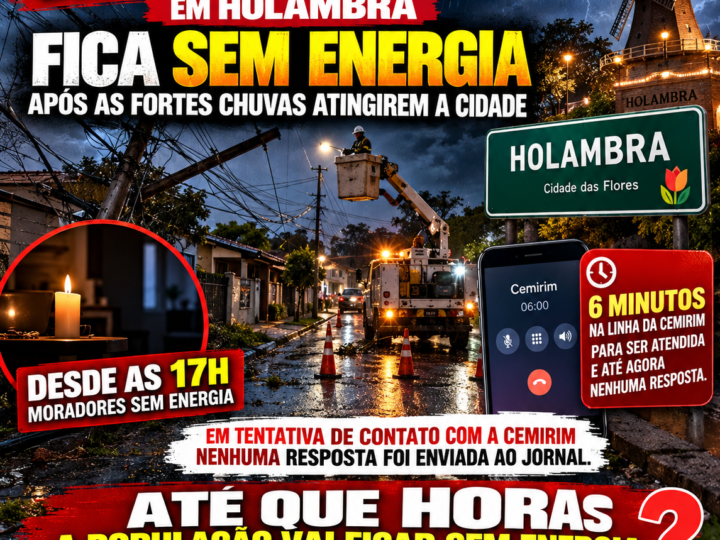BAIRRO IMIGRANTES, EM HOLAMBRA, FICA SEM ENERGIA APÓS FORTES CHUVAS; MORADORES COBRAM RESPOSTAS DA CEMIRIM
