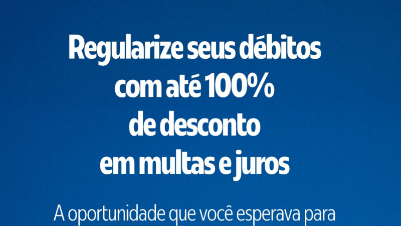 REFIS MUNICIPAL TERMINA DIA 3 DE NOVEMBRO E OFERECE ATÉ 100% DE DESCONTO EM JUROS E MULTAS