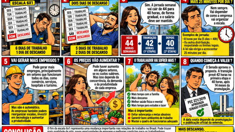 FIM DA ESCALA 6X1: VAI GERAR MAIS EMPREGOS OU AUMENTAR OS CUSTOS PARA AS EMPRESAS?