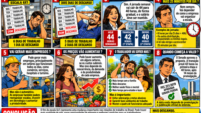 FIM DA ESCALA 6X1: VAI GERAR MAIS EMPREGOS OU AUMENTAR OS CUSTOS PARA AS EMPRESAS?