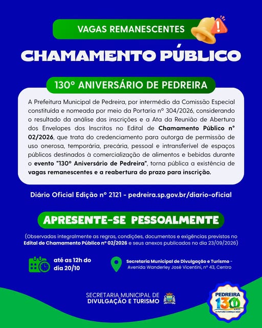 CHAMAMENTO PÚBLICO