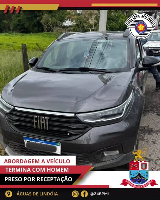 CRIME EM ÁGUAS DE LINDÓIA – POLÍCIA MILITAR PRENDE HOMEM POR RECEPTAÇÃO DE CAMINHONETE FURTADA EM ÁGUAS DE LINDÓIA