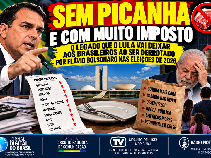 SEM PICANHA E COM MUITO IMPOSTO: O LEGADO QUE LULA PODE DEIXAR AOS BRASILEIROS