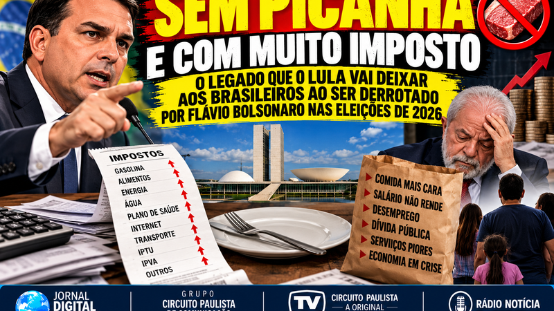 SEM PICANHA E COM MUITO IMPOSTO: O LEGADO QUE LULA PODE DEIXAR AOS BRASILEIROS