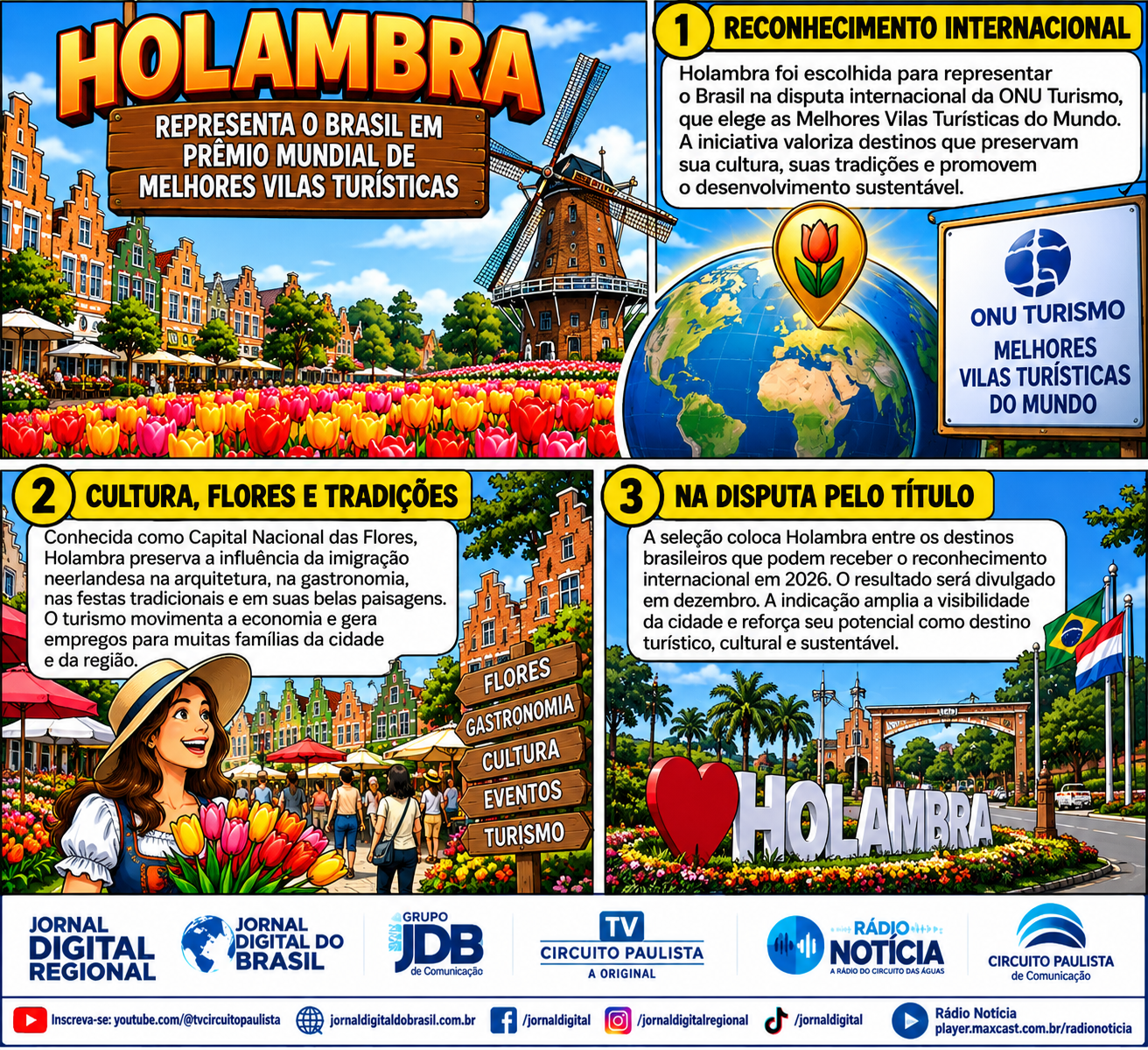 HOLAMBRA LEVA O NOME DO BRASIL À DISPUTA INTERNACIONAL DE TURISMO RURAL