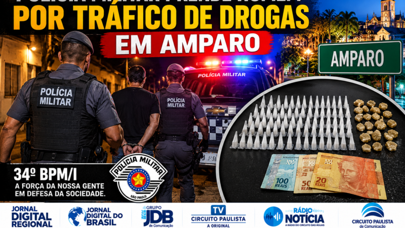TENTATIVA DE FUGA TERMINA COM APREENSÃO DE COCAÍNA E CRACK EM AMPARO