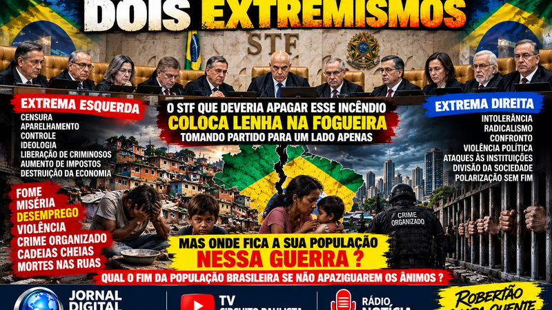 BRASIL DIVIDIDO: EXTREMISMOS, CRISE SOCIAL E UM STF QUE TAMBÉM É ALVO DE QUESTIONAMENTOS