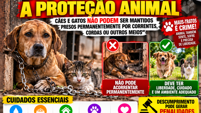 SÃO PAULO REFORÇA A PROTEÇÃO ANIMAL E COMBATE AO ACORRENTAMENTO PERMANENTE DE CÃES E GATOS