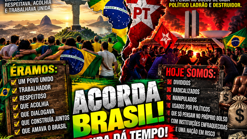 🇧🇷 SAUDADES DO BRASIL QUE CAMINHAVA UNIDO! ATÉ QUANDO VAMOS ACEITAR UM PAÍS DIVIDIDO?