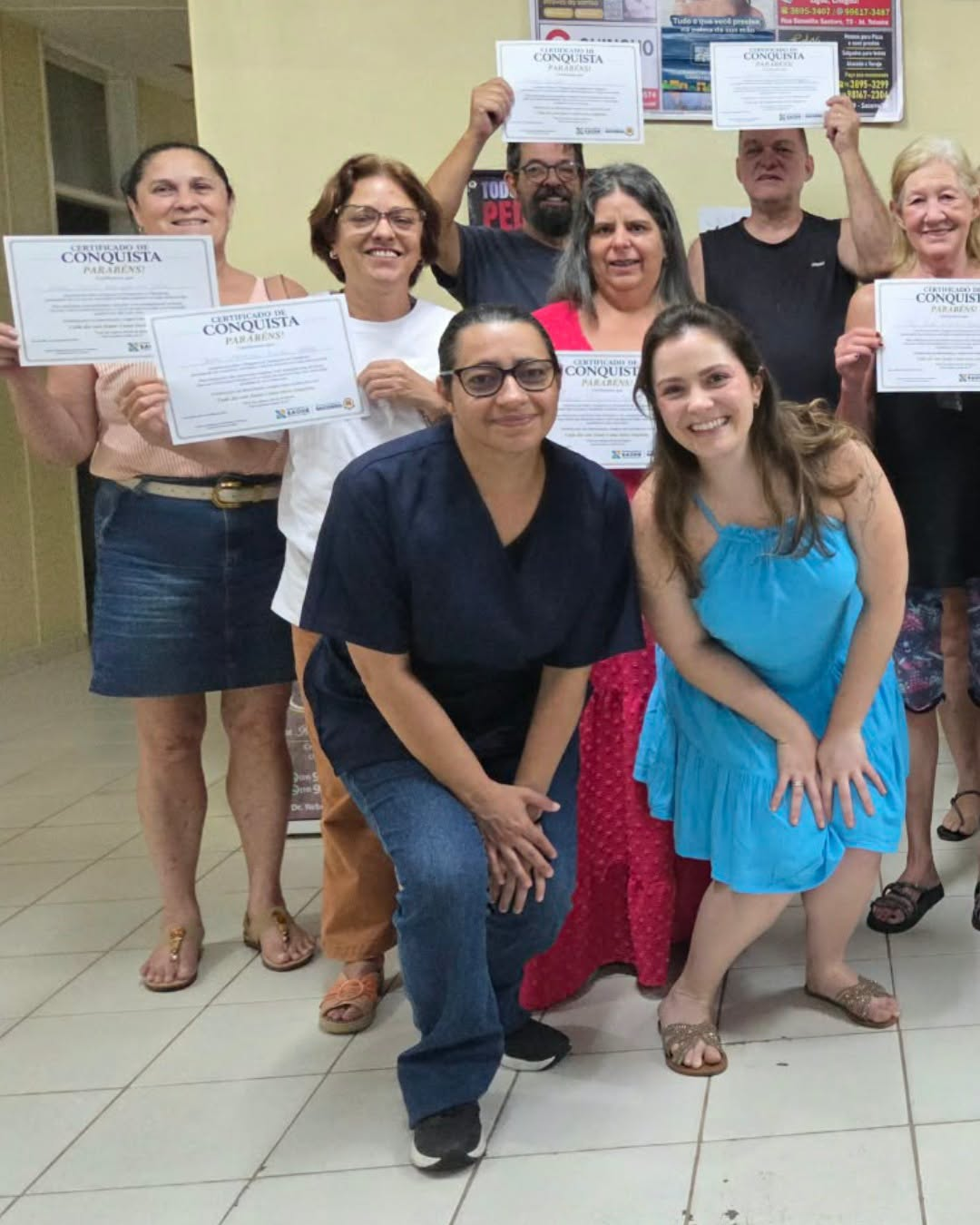 Treze pessoas conseguiram parar de fumar após participar do Grupo de Tabagismo promovido pela Secretaria Municipal de Saúde de Socorro. A iniciativa reuniu 33 inscritos em seis encontros, com acompanhamento da médica Dra. Fernanda Alcalde e da farmacêutica Jacinta.