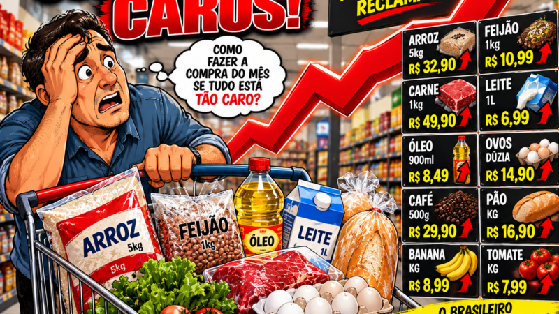 PREÇOS DOS ALIMENTOS NOS SUPERMERCADOS REVOLTAM CONSUMIDORES E PESAM NO BOLSO DAS FAMÍLIAS BRASILEIRAS
