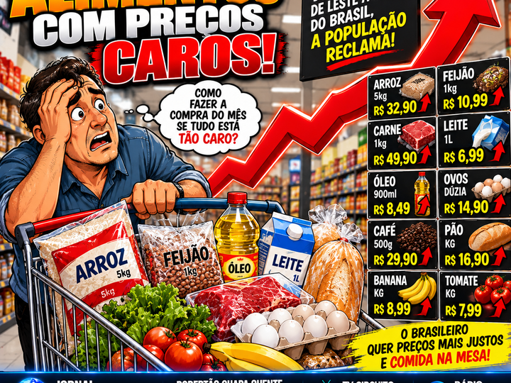 PREÇOS DOS ALIMENTOS NOS SUPERMERCADOS REVOLTAM CONSUMIDORES E PESAM NO BOLSO DAS FAMÍLIAS BRASILEIRAS