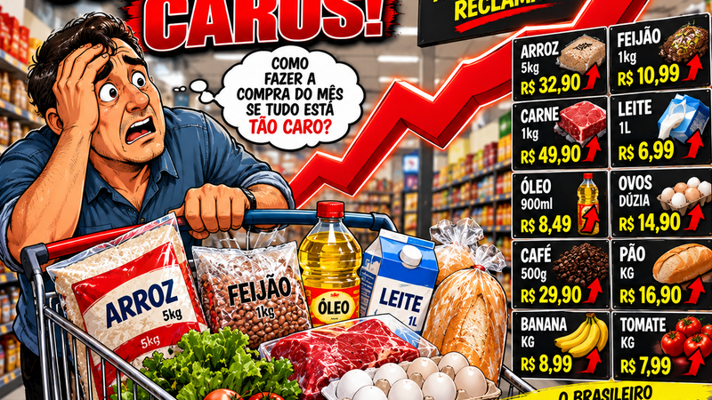 PREÇOS DOS ALIMENTOS NOS SUPERMERCADOS REVOLTAM CONSUMIDORES E PESAM NO BOLSO DAS FAMÍLIAS BRASILEIRAS