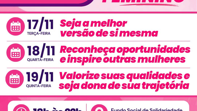 ATENÇÃO, EMPREENDEDORAS DE SERRA NEGRA!