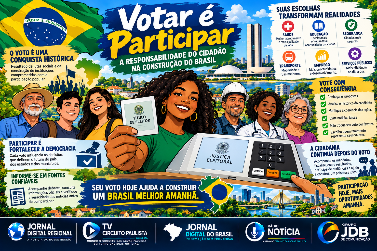 Votar é Participar: A Responsabilidade do Cidadão na Construção do Brasil