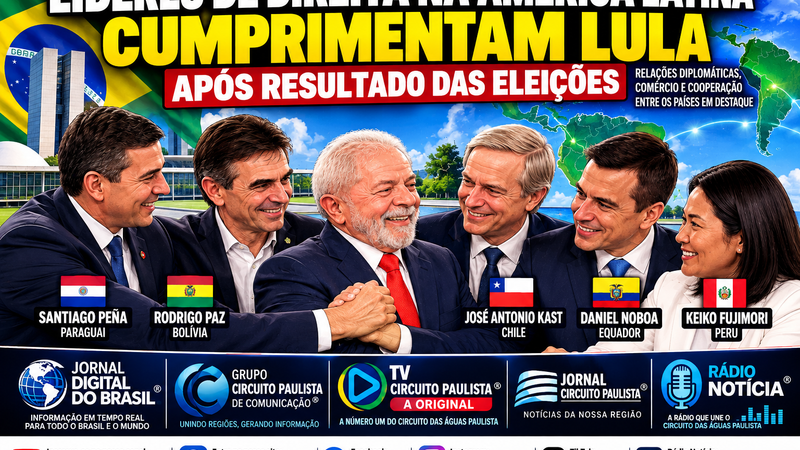 LÍDERES DE DIREITA NA AMÉRICA LATINA CUMPRIMENTAM LULA APÓS RESULTADO DAS ELEIÇÕES NO BRASIL