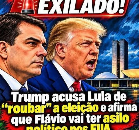 TRUMP QUESTIONA ELEIÇÕES NO BRASIL E DIZ QUE APROVARIA ASILO POLÍTICO PARA FLÁVIO BOLSONARO NOS EUA