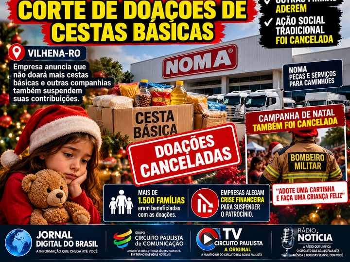 EMPRESAS SUSPENDEM DOAÇÕES DE CESTAS BÁSICAS E CANCELAM CAMPANHA DE NATAL EM RONDÔNIA